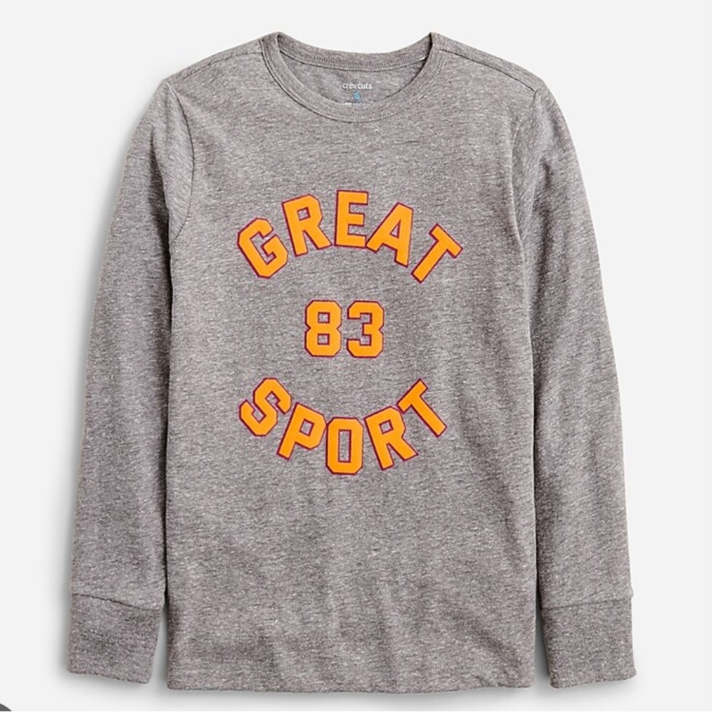 Kids' long-sleeve "great sport" graphic T-shirt size small 6-7